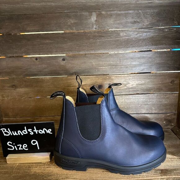 New Mens Blundstone Original 2246 Blue Leather Sneaker Ankle Boots Size‎ 10 M - Picture 1 of 6